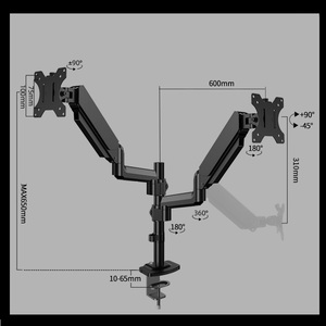 Hillport kép Màn hình ARM Mount 17 đến 32 <span class=keywords><strong>inch</strong></span> có khớp nối khí mùa xuân Bracket H33 - Product Image 6