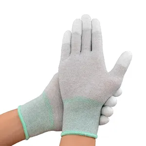 Gant Esd enduit de doigt de carbone antistatique Q1S/gant de travail manuel ajusté/gant ESD électrostatique en Fiber de carbone