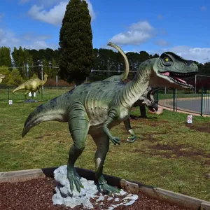 모험 공원 및 놀이 공원을위한 유리 섬유 공룡 테마 장비