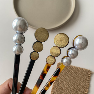 Horquilla Diaria de Perlas, Sencilla, Moderna y Elegante, para Moño, Estilo Antiguo, Accesorio para el Cabello, Personalizable - Product Image 4