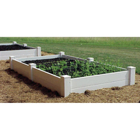 Vente en gros de lits de jardin surélevés résistant aux UV pots de fleurs en plastique PVC jardinières à bas prix