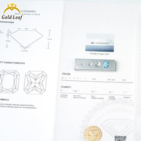 Diamant de laboratoire bleu Goldleaf IGI/ Report 1CT 2CT 3CT DEF VVS CVD HPHT taille Radiant CN pour la fabrication de bijoux