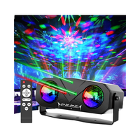 Projecteur LED DJ Disco Magic Ball 3-en-1 Ciel Étoilé Ondes Océaniques, Contrôle Sonore, IP33, pour Éclairage de Scène et Fêtes