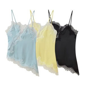 Vente en gros transfrontalière : Nouvelle camisole sexy en dentelle pour femme, style européen et américain, en polyester, type débardeur. - Product Image 1