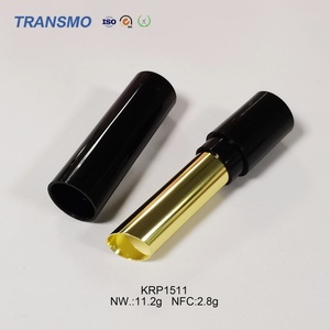 Envase Vacío para Bálsamo Labial de 2.8g, Tubo de Plástico Dorado, Negro o Transparente para Lápiz Labial DIY, Tubo Redondo para Bálsamo Labial - Product Image 6