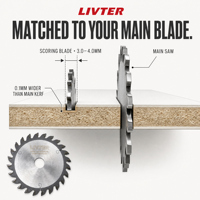 LIVTER Lame de scie à rainurer simple personnalisable 120*3.0-4.0*20*24T pour scie à panneaux