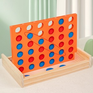 Enfants en bois quatre pièces jouet d'échecs jeu de société exercices capacité de pensée logique deux joueurs jeux de bataille - Product Image 6