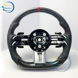 Volant en fibre de carbone pour Mercedes-Benz <span class=keywords><strong>AMG</strong></span> C63 C43 G63 CLS W218 W219 550 <span class=keywords><strong>500</strong></span> Classe A V W177 A200 W447 CLK W209, directement de l'usine - Product Image 3