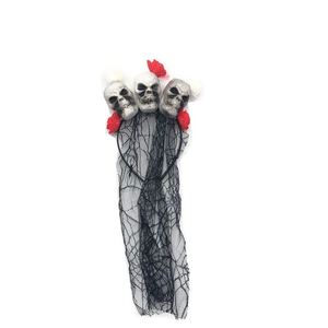 Diadema de esqueleto blanco con velo negro para disfraz de fiesta, baile de máscaras, accesorio fotográfico, Feliz Halloween - Product Image 5