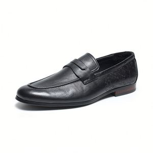 Zapatos de Hombre Formales de Cuero Genuino con Cordones, Diseño Cuadrado, Clásicos, Retro, Brillantes, Antideslizantes y Sin Peluche, Última Colección Otoño 2026 - Product Image 6