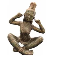 ブロンズクメール女性28*18*12cmカンボジアレトロ家の装飾置物ブロンズ彫刻仏教モデル1117