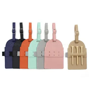 Fábrica Em Estoque Couro Golf Tee Titular Clipe Golf Bag Tag Attachable to Gol-f Bag Golfing Acessório Presente Golfer Homens Mulheres