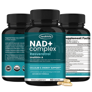 Capsules Nad Plus CoQ10 Resvératrol Urolithin a Liposomal NAD + Capsules de supplément personnalisé formule 5 en 1 - Product Image 1
