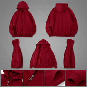 Sudadera con Capucha Unisex de Invierno con Cremallera, Estampada, de Punto Holgado, Transpirable, Ecológica, de Poliéster/Algodón, Venta al por Mayor - Product Image 2
