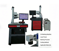 Nouvelle machine de marquage laser UV 5W à refroidissement par eau, tête Galvo, contrôle EZCAD, usage domestique, bois, cuir, papier, matériaux non métalliques, AI BMP DST