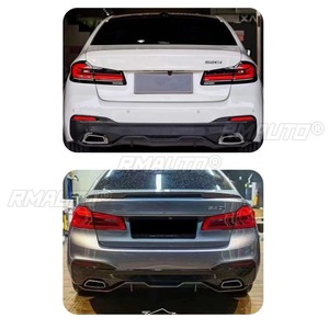 Diffuseur de pare-chocs arrière noir brillant pour BMW Série 5 G30 G38 2018+ - Accessoire de modification automobile - Product Image 6