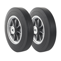 Pneu et roue en caoutchouc massif anti-crevaison 10'' x 2''