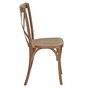 Resina rustica Vintage impilabile sedia di plastica <span class=keywords><strong>Crossback</strong></span> con schienale incrociato sedia da pranzo per eventi ristorante bistrot uso Hotel - Product Image 3