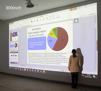 Projecteur laser Byintek K201 pour publicité et affaires, projecteur extérieur à courte focale pour bâtiments, projecteurs haute luminosité ANSI