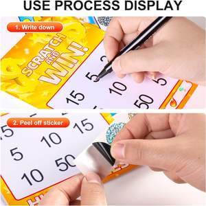 Pegatina de holograma adhesiva para rascar impresa personalizada para <span class=keywords><strong>Cupones</strong></span> de lotería y tarjetas de juego para bodas, regalos nupciales - Product Image 5