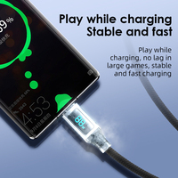 Cable USB Tipo-C a Tipo-C Multifunción de Carga Rápida Android de 6A con Pantalla Digital LeEco de 88W de Calidad Excepcional