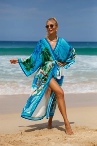 JSN Beach Vaction Mujeres Imprimir Traje de baño Beach Cover up - Product Image 3