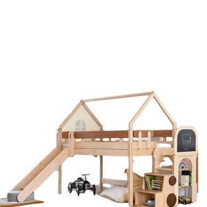 <span class=keywords><strong>Lit</strong></span> superposé en bois <span class=keywords><strong>pour</strong></span> enfants, maison dans les arbres, sur mesure, taille complète, avec rangement, <span class=keywords><strong>toboggan</strong></span> et design confortable <span class=keywords><strong>pour</strong></span> la chambre à coucher - Product Image 5