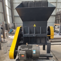 Broyeur de plastique à moteur monophasé avec lames en acier à haute teneur en carbone pour le recyclage des déchets plastiques
