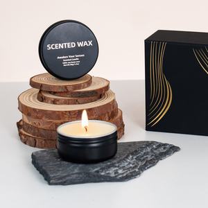 Ensemble cadeau de bougies parfumées de luxe de 80 g, prise en charge par l'OEM, pour les fêtes et les bars - Emballage en gros avec étiquette privée et carte de vœux - Product Image 4