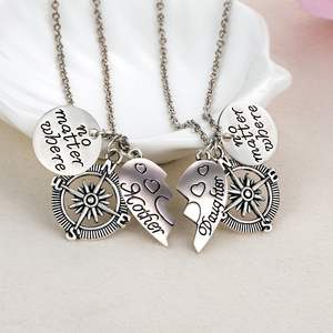 Regalo per la festa della mamma non importa dove madre figlia bussola ciondolo gioielli collane regalo per la collana delle figlie della mamma - Product Image 5