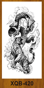Autocollants de <span class=keywords><strong>tatouage</strong></span> temporaires imperméables fleur de loup crâne de <span class=keywords><strong>serpent</strong></span> Simulation de <span class=keywords><strong>bras</strong></span> complet et demi-<span class=keywords><strong>bras</strong></span> pour l'application corporelle des hommes et des femmes - Product Image 4