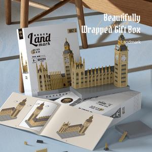 Paires de blocs de construction électroniques personnalisés France, modèle d'architecture Tour Eiffel et Colisée de Rome, briques de jouets - Product Image 6