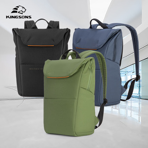 Kingsons Flip Top Backpack 15 Inches Large Capacity <b>Computer</b> <b>Bag</b> Unisex Everyday Use Solid Color Student Backpack - Product Image 1