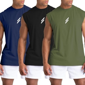 Débardeur sublimé en coton grande taille pour homme – Débardeurs sans manches en maille respirante à séchage rapide pour l'entraînement, la course et la gym - Product Image 5