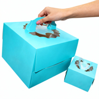 Boîte à gâteau en papier écologique de qualité alimentaire avec doublure en éponge rose pour bonbons, cupcakes, pâtisseries, boulangerie