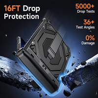 Nueva Funda Magnética Resistente con Protección Total y Soporte Metálico Oculto para Samsung Z Flip 8 7, Funda para Teléfono Plegable