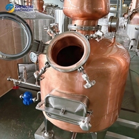 Alambic en cuivre pour whisky 250L 500L 1000L, équipement de distillation commercial pour whisky, alambic en cuivre pour distillerie artisanale