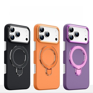 Senyork simple hard PC holder magnetic <b>charging</b> mobile phone <b>case</b> for iPhone 17 pro max 16plus 11 wholesale back cover - Product Image 1