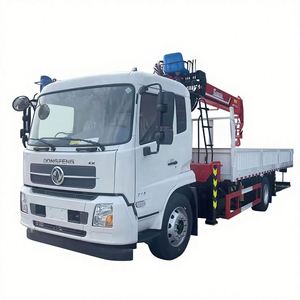 Grue montée sur camion Dongfeng 12 tonnes à flèche articulée en 5 sections, entièrement hydraulique, à levage direct, pour travaux d'ingénierie et transport - Product Image 1