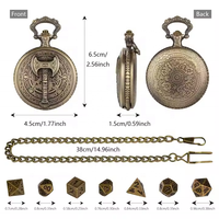 3D War AX montre de poche coque jeu de rôle étui à dés métal DND Mini boîte à dés pour donjons et dragons