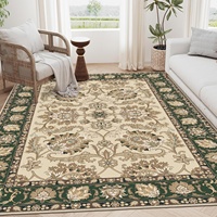 Tapis persan floral en peluche sur mesure 8x10 pieds, lavable en machine, pour salon, salle à manger, décoration intérieure