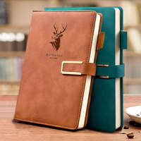 Carnet de notes personnalisable en cuir PU souple avec couverture spirale, pages lignées simples et élégantes pour l'écriture quotidienne