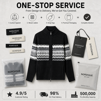 Pull pour homme. Pull en laine mérinos à fermeture éclair intégrale, respirant et chaud, col montant, vente en gros, pull d'hiver, étiquette et logo personnalisés