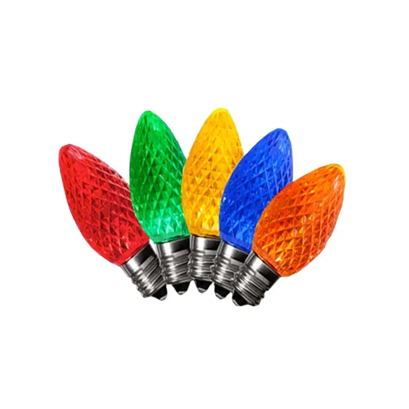 Wholesale LED Replacement C7 Christmas Light Bulbs E12 Sockets 110V Kids Room Wedding Party Decor for Outdoor String Light