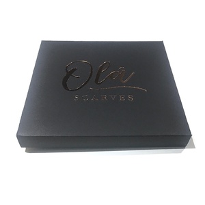Cheaper customized design black envelope boxes scarves packaging box for gift