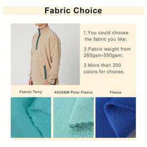 Sudadera con capucha y bolsillo doble lateral de lana con estampado de pantalla personalizado, ropa de calle, ajuste Regular, botón a presión sólido, invierno, teñido liso, para hombre - Product Image 6