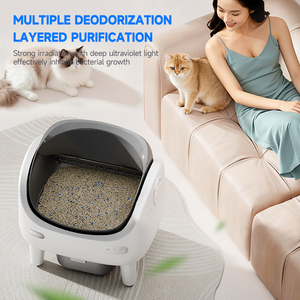 Intelligente Selbstreinigende Katzentoilette Auslaufsicheres Design Langlebiges Kratzfestes Material für Mehrkatzen-Haushalte - Product Image 3