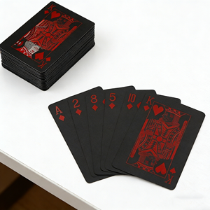 3 projets de jeux de cartes différents, personnalisés, de haute qualité, <span class=keywords><strong>en</strong></span> PET, cartes de poker <span class=keywords><strong>en</strong></span> <span class=keywords><strong>dollars</strong></span> et <span class=keywords><strong>en</strong></span> <span class=keywords><strong>euros</strong></span>, jeu de cartes pour couples, cartes fines noires - Product Image 1