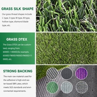 Tapis d'herbe artificielle d'intérieur et d'extérieur Tapis vert de 30mm pour animaux de compagnie pour le projet de décoration du hall de l'hôtel