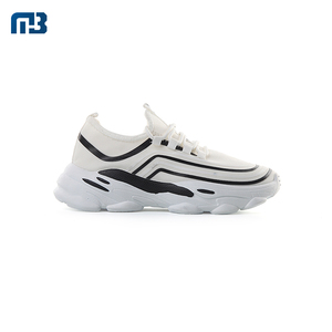Moda personalizada negro blanco superior hombre cómodo calzado casual zapatillas de deporte en stock - Product Image 2